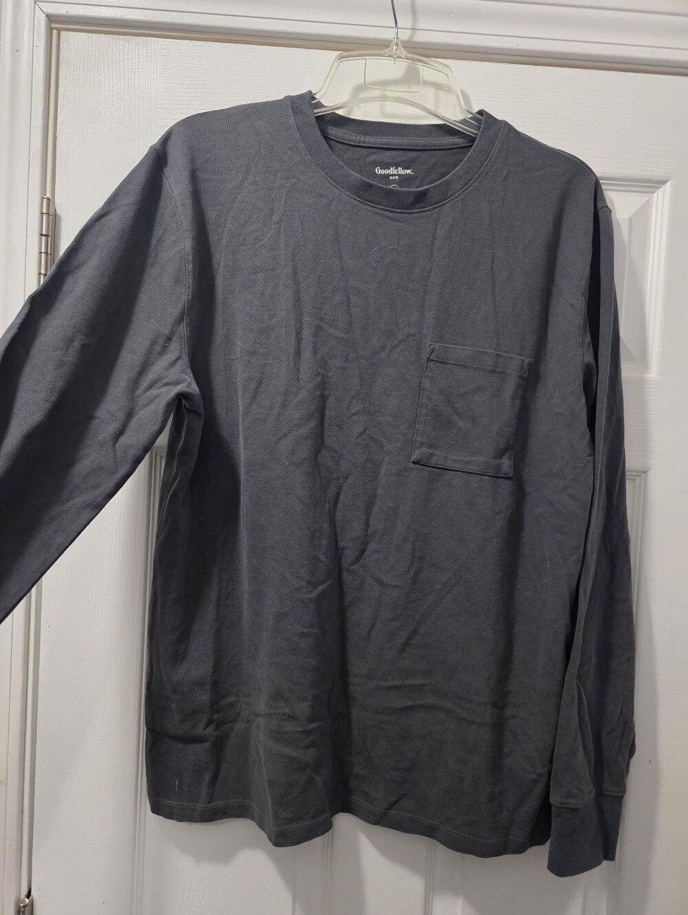 Goodfellow & Co Long Sleeve Pocket Tee - Charcoal Gray